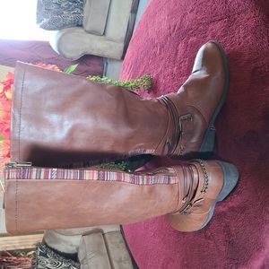 Brown rider boots